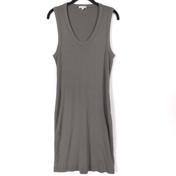 JAMES PERSE STANDARD Ribbed Knit Tank Mini Dress Cotton WNLC6617CU Size 3‎ LARGE - Picture 1 of 9